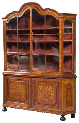 Lot 257 - Dutch Rococo Mahogany and Marquetry Display...
