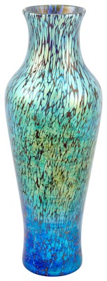 Lot 232 - Bohemian Iridescent Glass Vase Height 13 3/4...