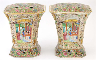Lot 310 - Pair of Chinese Export Porcelain Famille Rose...