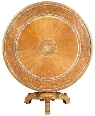 Lot 384 - Arts and Crafts Maple, Mother-of-Pearl- and...