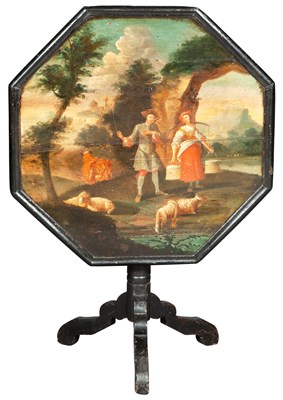 Lot 246 - Dutch Baroque Painted Tripod Table Second half...