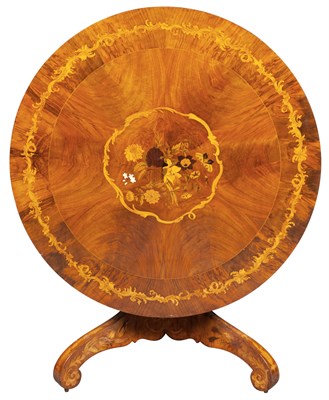 Lot 382 - William IV Walnut and Marquetry Center Table...
