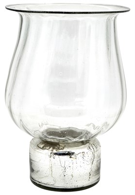 Lot 184 - Colorless Glass Photophore on Mercury Glass...