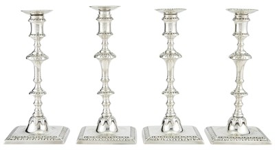 Lot 304 - Set of Four George III Sterling Silver...