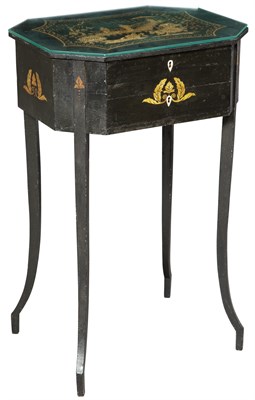 Lot 75 - Scottish George III Black-Japanned and...