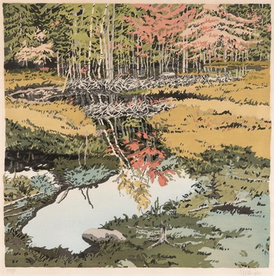Lot 190 - Neil Welliver (1929-2005) STUDY FOR NEW DAMS...