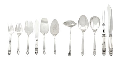 Lot 217 - Group of Georg Jensen Sterling Silver Acorn...