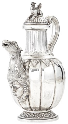 Lot 227 - Continental Silver Coffee Pot Height 12 inches,...