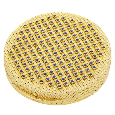 Lot 24 - Van Cleef & Arpels Gold and Sapphire Compact, France