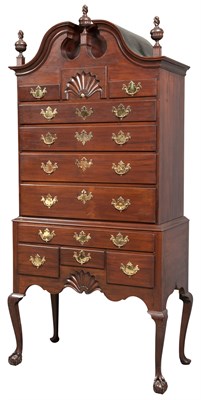 Lot 201 - Chippendale Mahogany High Chest Newport, Rhode...