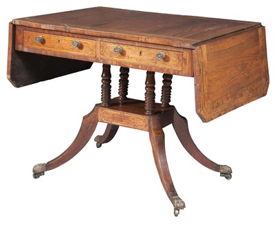 Lot 90 - Regency Line- and Brass-Inlaid Rosewood and...
