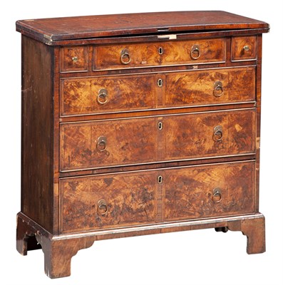Lot 142 - George II Inlaid Figured Walnut Bachelor's...