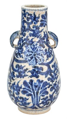 Lot 256 - Chinese Blue and White Porcelain Twin-Handled...