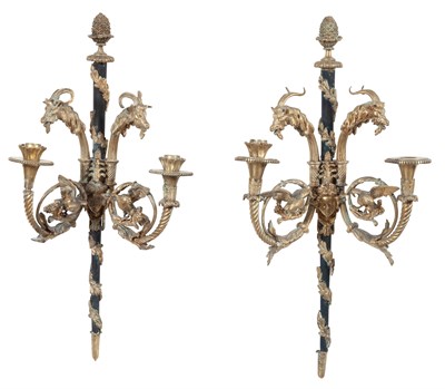 Lot 97 - Pair of Louis XVI Style Gilt and Patinated...