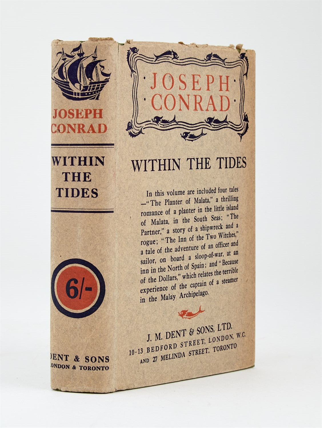 Lot 141 - CONRAD, JOSEPH Within the Tides. Tales. London:...