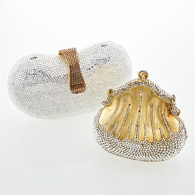 Lot 1306 - Judith Leiber Crystal Clutch and Crystal Purse