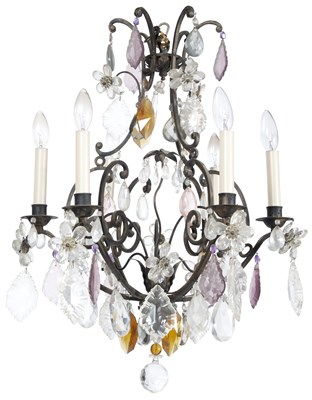 Lot 266 - Louis XVI Style Tôle, Iron and Multicolored...