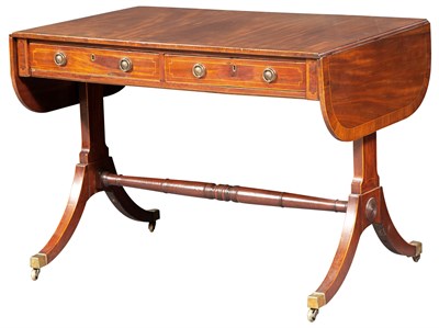 Lot 348 - Regency Inlaid Mahogany Sofa Table Early 19th...