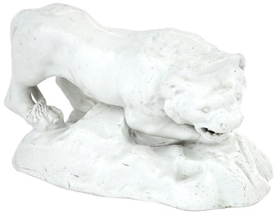 Lot 330 - English Porcelain Figure of a Lion Probably...