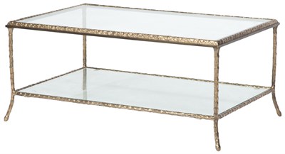 Lot 414 - Gilt-Metal Low Table Of rectangular form, with...