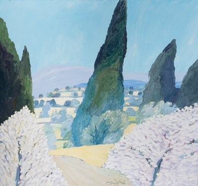 Lot 21 - Roger Muhl French, 1929-2008 Les Grands Cypres...