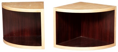 Lot 336 - Pair of Maple and Walnut End Tables 1940s Each...