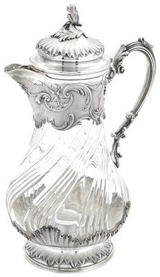 Lot 176 - French Sterling Silver Mounted Glass Claret...
