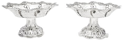 Lot 212 - Pair of Victorian Sterling Silver Compotes...
