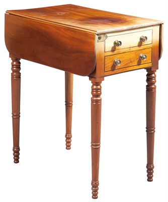 Lot 287 - Continental Inlaid Mahogany Drop-Leaf Table...