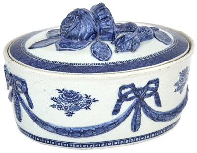 Lot 343 - Chinese Blue and White Porcelain Tureen and...