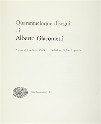 Lot 142 - [GIACOMETTI & MANZU--PORTFOLIOS]Two...