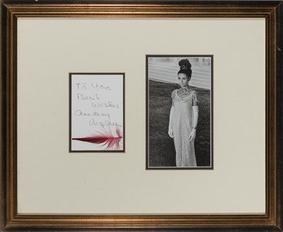 Lot 317 - HEPBURN, AUDREY Signed inscription. Sheet...