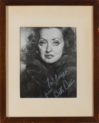 Lot 320 - DAVIS, BETTE Inscribed photograph. Photograph...
