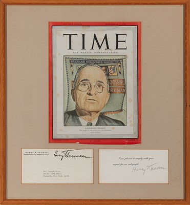 Lot 315 - TRUMAN, HARRY Signature on autograph request....