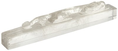 Lot 1027 - A Chinese Rock Crystal Scroll Weight 18th...