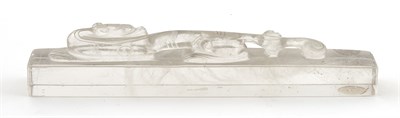 Lot 394 - A Chinese Rock Crystal Scroll Weight 18th...