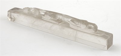 Lot 394 - A Chinese Rock Crystal Scroll Weight 18th...