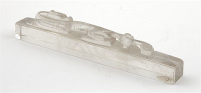Lot 394 - A Chinese Rock Crystal Scroll Weight 18th...