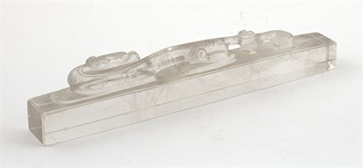 Lot 394 - A Chinese Rock Crystal Scroll Weight 18th...
