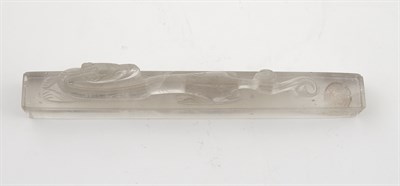 Lot 394 - A Chinese Rock Crystal Scroll Weight 18th...