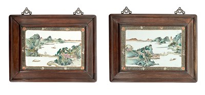 Lot 530 - A Pair of Chinese Enameled Porcelain Plaques...