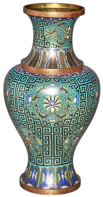 Lot 385 - A Large Chinese Cloisonné Enamel Vase Qing...