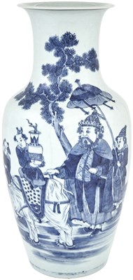 Lot 521 - A Chinese Blue and White Porcelain Vase Qing...