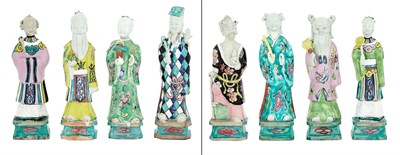 Lot 523 - A Rare Set of Eight Chinese Porcelain Figures...