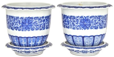 Lot 526 - A Small Pair of Chinese Blue and White...