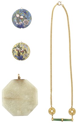 Lot 579 - A Pair of Chinese Cloisonné Enamel Medallions...