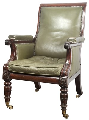 Lot 108 - William IV Mahogany and Green...