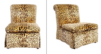 Lot 144 - Pair of Rubelli Leopard Velvet-Upholstered...