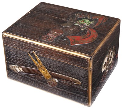 Lot 315 - Japanese Lacquered Wood Accessory Box...