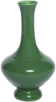 Lot 253 - A Chinese Green Glazed Bottle Vase Qing...